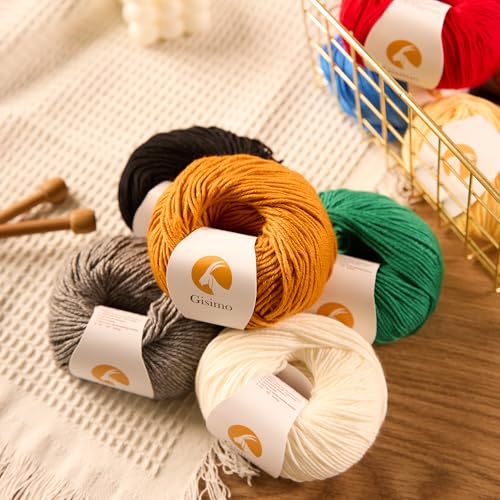 Merino Wool Yarn for Knitting & Crocheting - 35% Wool, 65% Acrylic - color: Green, size: 2 Ball