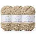 Fluffy Chenille Yarn for Crocheting，Baby Yarn for Crocheting Soft，3 Pack of 100g/3.5oz Velvet Amigurumi Yarn ，Fingering Weight Yarns for Crocheting Baby Blankets、DIY Craft.(3 Light Coffee) - color: 3 Light Coffee