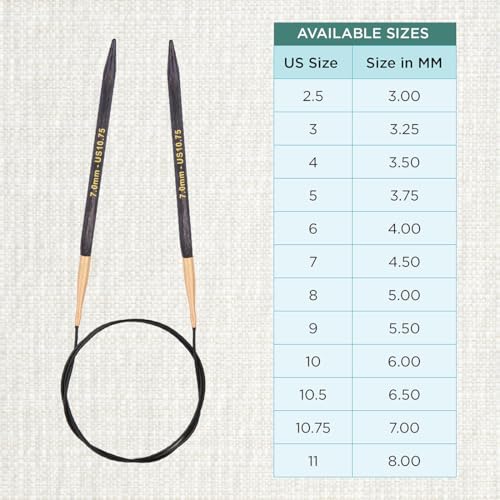 KnitPro J’Adore Cubics Fixed Circular Needles 32" (80cm) | US Size 10.75 (7mm) - size: US 10.75 (7mm)