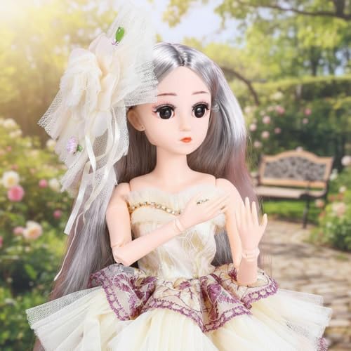 UCanaan BJD Dolls 1/4 SD Smart Doll 18 Inch 18 Ball Jointed Doll DIY Toys with Full Set Clothes Shoes Wig Makeup, Best Gitfs for Girls Christmas Birthday - color: Nitya