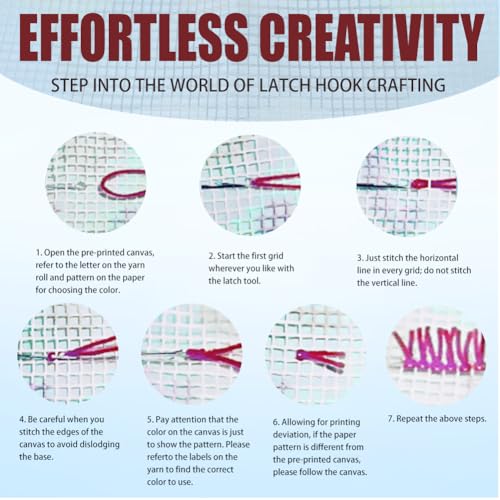 FREEBLOSS 17 x 17 Latch Hook Kits for Adults Beginners Dolphin Pre Printed DIY Crochet and Latch Kits Pillow Cover for Home Sofa Decoration, Includes Instructions