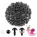 MUCUNNIA 400pcs 10mm Safety Eyes for Amigurumi with Washers Plastic Black Safety Eyes for Crochet Craft Safety Eyes for DIY Christmas Decorations Crochet Stuffed Animals Crafting - size: 10mm