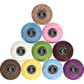 Soft 10 Colors Crochet Thread Double Mercerized Egyptian Long Staple Cotton Pearl Thread Ball 10Pack,100% Cotton (Brown-morandi Pastel) - color: Brown-morandi Pastel