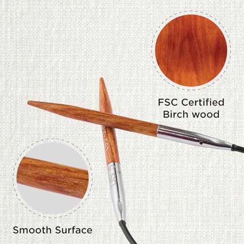 KnitPro Dreamz Fixed Circular Needles 10" (25cm) | US Size 5 (3.75mm) - color: Orange Lily, size: US 5 (3.75mm)