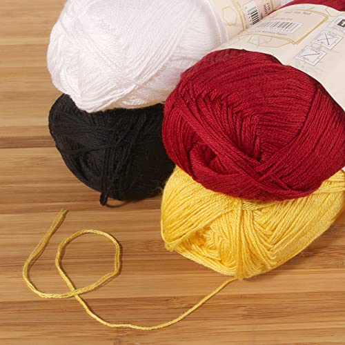 JubileeYarn Baby Soft Bamboo Cotton Yarn - 50g/Skein - Shades of Contrast - 4 Skeins - color: Shades of Contrast, size: 4 Skeins