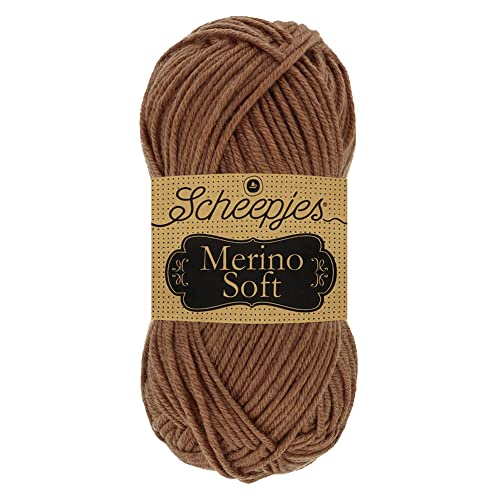 Scheepjes Merino Soft Yarn 50 g - 607 Braque Brown - color: 607 Braque