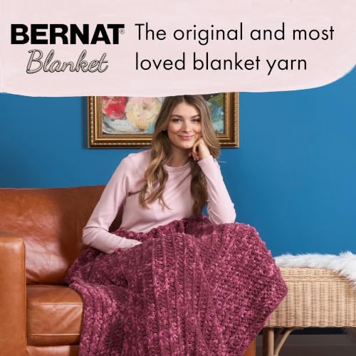 Bernat Blanket Mist-ical Crochet Soft Chenille Yarn, Phlox, 2-Pack | #6 Super Bulky Yarn, 100% Polyester, Soft Crochet Yarn for Blankets, Sweaters & Amigurumi, 220yds, 300g/10.5oz per skein - color: Phlox