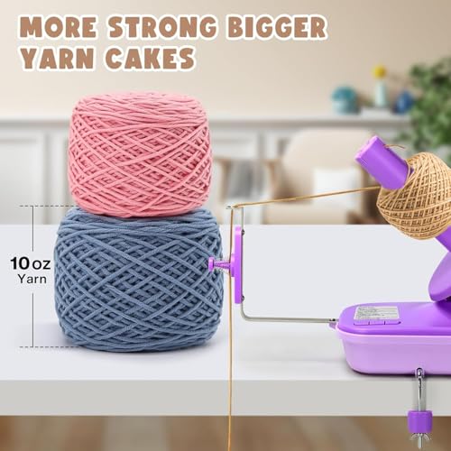 MIAOKE Electric Yarn Ball Winder, High Speed Three Gears Adjustable 4-10oz Large Automatic Winder for Crocheting, Convenient and Easy to Use, Good Helper for Knitting Enthusiast