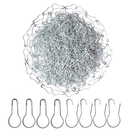500pcs Silver Bulb Pins 0.8" Gourd Safety Pins for Craft Project, Home Accessories - color: Silver