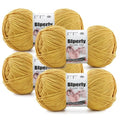 Skinny Chenille Yarn for Crocheting #2 Yellow Soft Baby Blanket Fluffy Yarn | 4 Pack of 314 Yds, 3.5 Oz Sport Fingering Weight Fine Yarn, Plush Thin Velvet Yarn for knitting Blankets, Amigurumi Yarns - color: Turmeric