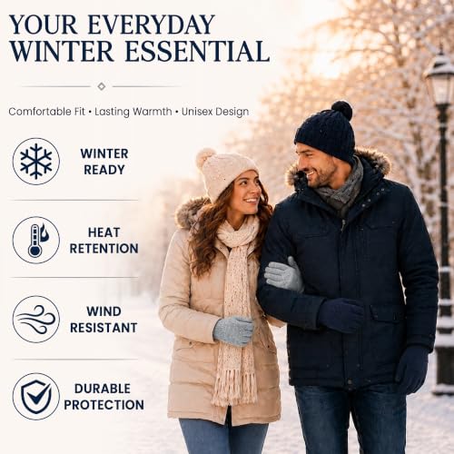Yacht & Smith Wholesale Beanie and Glove Winter Bulk Kit, Kids Adults Bulk Sets, Homeless Donation Shelters - color: 12 Pairs Adult Assorted Gloves