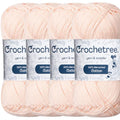 Mercerized Cotton Yarn – Fingering Weight 4-Ply, Each 1.76 oz (50g) / 136 yds (125 m), High-Gloss, Anti-Splitting, Fade-Resistant for Crochet & Knitting, Misty Rose (Pack of 4) - color: Misty Rose