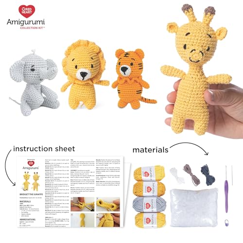 Red Heart Amigurumi Safari Kit - color: Safari