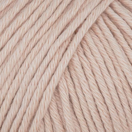Babysoft Cotton Yarn, Yarn E-verse, 100% Organic Cotton, Soft & Hypoallergenic, Ideal for Baby Knitting, Crocheting, Amigurumi & DIY Projects, Organic Textile Certified, 50g (3, 116 Powder) - color: 116 Powder