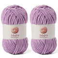2 Pack Chunky Chenille Yarn for Crocheting, Baby Yarn for Crocheting Soft Blanket, 174.9 yds /7 oz Crochet Yarn, Bulky 5 Amigurumi Yarns, Fluffy Velvet Yarns for Knitting Crafts (2 Light Purple) - color: 2 Light Purple