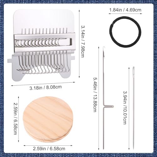 PatchMaker 2.0 Kit, Mini Portable Patch Darning Looms Kit, Patchwork Weaving Tool Set for Quickly Sewing Repair, Sewing, Knitting Kit for Beginners (14 Hooks)