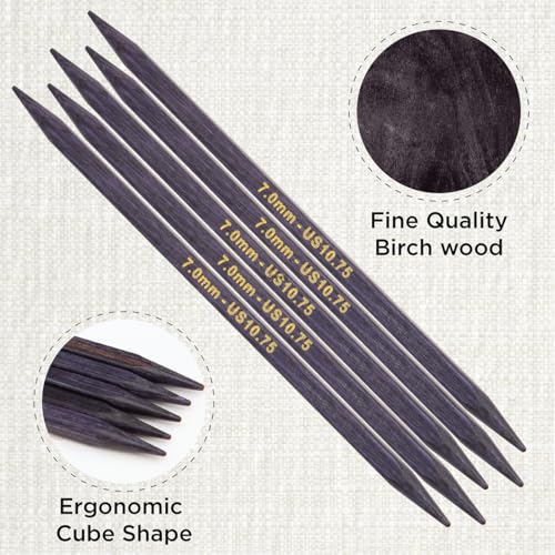 KnitPro J’Adore Cubics Double Pointed Needles 6" (15cm) | US Size 10.75 (7mm) - size: US 10.75 (7mm)