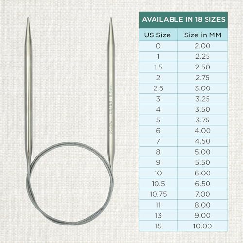 KnitPro Stelo Lace Circular Needles 16" (40cm) | US Size 10.5 (6.5mm) - size: US Size 10.5 (6.5mm)