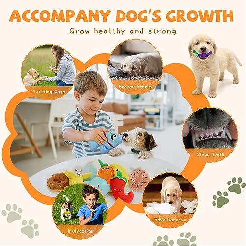 20-Pack Plush Squeaky Dog Toys for Small Dogs | 16 Plush Toys,4 Dog Bags,Built-In Squeakers,Keeps Dogs Busy,Boredom Relief - style: Charming Squeaky Dog Toys