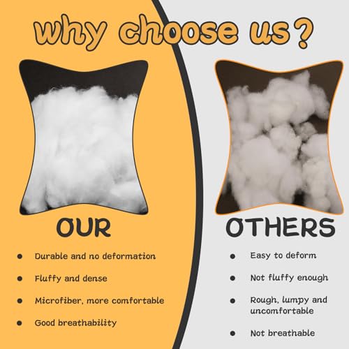 LUNARM Polyfill Stuffing Fiber Fill 17.64oz/500g Polyester Pillow Stuffing | High Resilience Stuffing Outdoor Cushions, Stuffed Animals, Crochet Projects, Bean Bags, Machine Washable No Clump - size: 500g/17.6oz