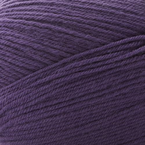 Loops & Threads Luxe Merino Solid Yarn - Yarn for Knitting, Crochet, Weaving, and Arts & Crafts - Purple, Wool Blend, 5.3 oz - color: Purple