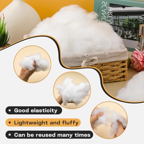 LUNARM Polyfill Stuffing Fiber Fill 17.64oz/500g Polyester Pillow Stuffing | High Resilience Stuffing Outdoor Cushions, Stuffed Animals, Crochet Projects, Bean Bags, Machine Washable No Clump - size: 500g/17.6oz