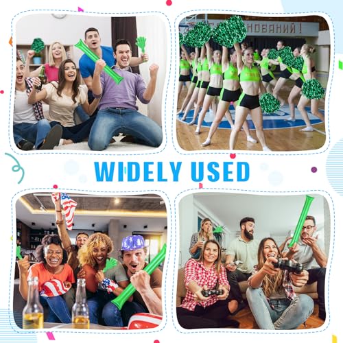 36 Pcs Cheerleading Pom Poms Thunder Sticks and Hand Clappers - color: green