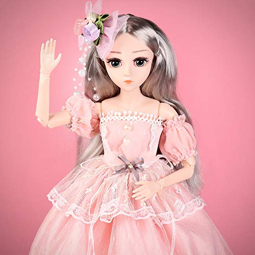 UCanaan BJD Dolls 1/4 SD Smart Doll 18 Inch 18 Ball Jointed Doll DIY Toys with Full Set Clothes Shoes Wig Makeup, Best Gitfs for Girls Christmas Birthday - color: Teresa