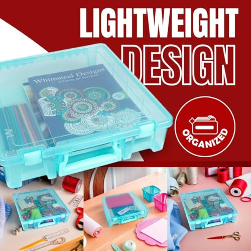 ArtBin 6955AA Super Satchel 1-Compartment Box, Art & Craft Organizer, 1-Pack, Translucent Aqua - color: Aqua, size: 1 Pack