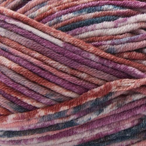 Loops & Threads Sunset Bulky Twist Multi Yarn – Bulky Weight Yarn for Knitting, Crochet, Weaving, Arts & Crafts, 15 Pack - color: Sunset
