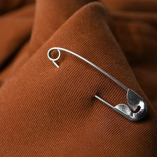 Oiojuct 200 PCS Large Safety Pins - 2.1 Inch Heavy Duty Sewing Pins for Clothing, Strong Nickel Plated Steel - size: 2.1inch