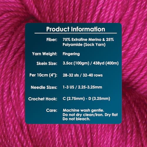 KnitPro Symfonie Fingering Weight Merino Wool Yarn 100g, Pink Mauve | 75% Extrafine Merino & 25% Polyamide, 438yds, OEKO-TEX Certified, Superwash, Colorfast, #1 Yarn Skein for Knitting & Crochet - color: Pink Mauve