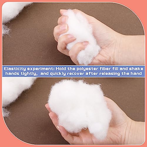 950g/33.5oz Polyester Fiber Fill, Premium Fiber Fill Stuffings, Fluff Stuffing High Resilience Fills Fibers for Stuffed Animal Crafts, Pillow Stuffing, Cushions Stuffing