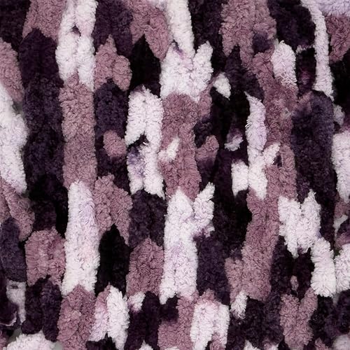 (1 Skein) Lion Brand Yarn Off the Hook Bulky No Needle Yarn, Grape Soda | Jumbo Finger Knitting & Crochet Craft Fiber for Beginners, Kids, Classrooms, Create Blankets, Pillows, Stuffed Animals - color: Grape Soda, size: 1 Pack