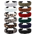 12 Pack Flower Headbands Non Slip Wide Girls Cute Boho Knotted Head Bands Hair Accessories Fashion Birthday Gifts for Women - color: headbands 03