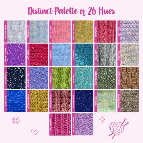 Tweed Twinkles Soft Baby Yarn DK Acrylic, 4-Pack (696Yds/400G), Cyan Blue | Acrylic Baby Blanket Knitting Yarn with Free Patterns - Size 3 DK Light Worsted Weight Yarn for Crocheting with Flecks - color: Cyan Blue, size: Pack of 4