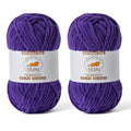 2 Pack Lilac Fluffy Velvet Yarn for Crocheting, Chunky Chenille Baby Blanket Yarn for Crochet, Soft Fuzzy Puzzle Yarn for Knitting, (50g/1.77oz Each) Bulky Thick Amigurumi Crochet Yarns - color: 2 Lilac