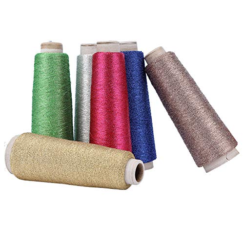3270 Yards 100g Accessory Lurex Sparkle Metallic Royal Blue Shining Glitter Yarn for Crochet Knit Sweater Shawl Scarf - Thin Thread - color: Royal Blue
