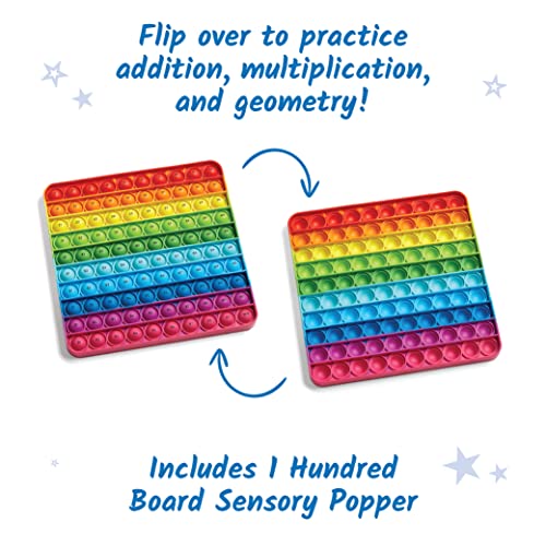 hand2mind Hundred Board Sensory Bubble Popper,Pop Fidget Toys for Kids,Multiplication Board,Math Manipulatives Kindergarten,Fine Motor Toys,Fidgets for Classroom,Calm Down Corner Supplies,(Pack of 2) - size: One Size (Pack of 2)