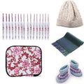 Crochet Hooks Set, 16 PCS Ergonomic Crochet Hooks Set Metal Crochet Hook Set Crochet Hooks Kit with Case Hand Knitting Yarn (Roseate) - color: Roseate