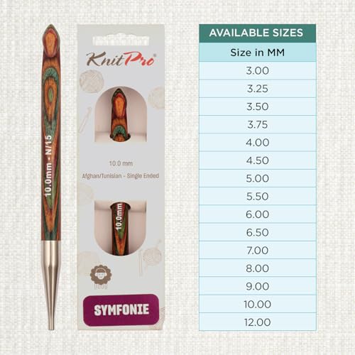 KnitPro Symfonie Afghan/Tunisian Crochet Hook | 10.00mm - size: 10.00mm