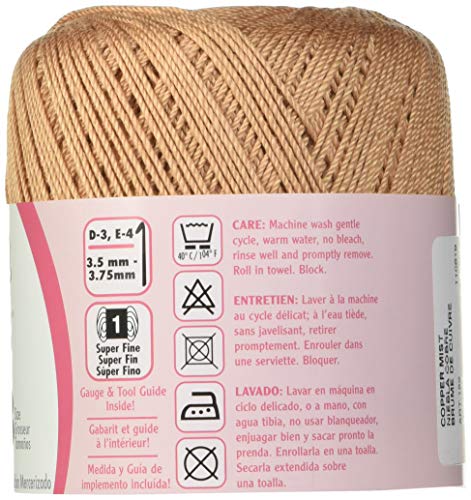 Red Heart Aunt Lydia Fashion Crochet Thread, 3, Copper Mist - color: Copper Mist, size: Size 3