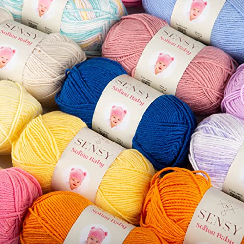 S Sensy Softee Baby - Premium Anti - Pill Acrylic Yarn, Lemonade, 273 Yards - color: Lemonade, size: 1 Skein