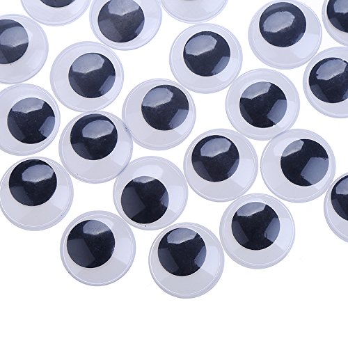 DECORA 20mm 500pc Round Wiggle Googly Eyes with Self-Adhesive - color: 20mm-500pcs