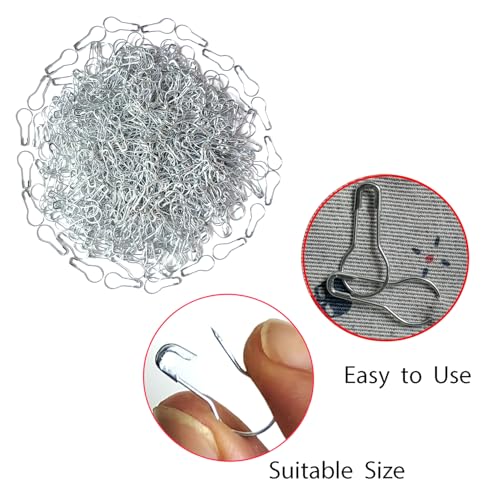 500pcs Silver Bulb Pins 0.8" Gourd Safety Pins for Craft Project, Home Accessories - color: Silver