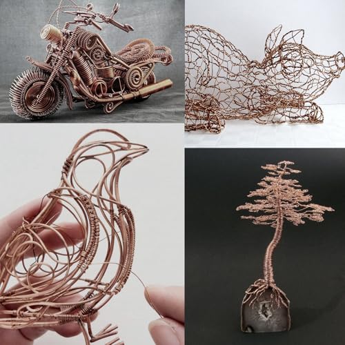 18 Gauge Aluminum Wire for Craft 328FT Brown Bendable Aluminum Wire Bulk | 1mm Flexible Aluminum Armature Crafting Wire Roll for Sculpting DIY Jewelry Making - color: Brown, size: 18 Gauge