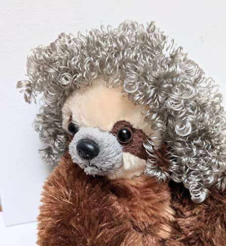 Linpeng Crafts, Curly, Doll Making Supplies, Clown Hair 2oz, Gray - color: Gray