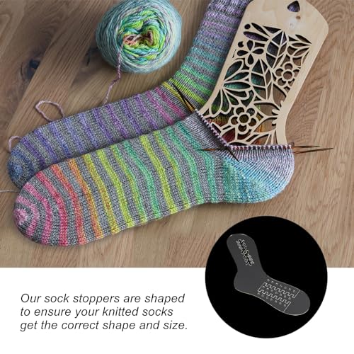 PATIKIL Sock Blocker, 1 Pair Adjustable Socks Blocker Acrylic Stretcher Large Small Funny DIY for Knitting Crochet Socks