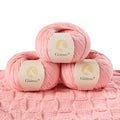 100% Merino Wool Yarn, 6-Ply Luxurious and Soft Yarn for Hand Knitting & Crocheting, 1.76 OZ/50g, 127 yds/116 Meters(Baby Pink, 3 Balls) - color: Baby Pink, size: 3 balls