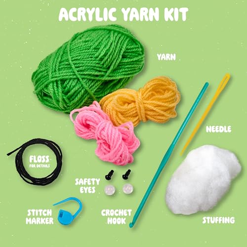 Bucilla, Complete Crochet Kit, Freddy the Frog, 3" - color: Freddy the Frog